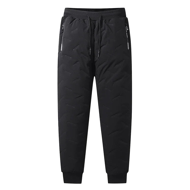 Men’s Insulated Waterproof Winter Jogger Pants — Fleece-Lined Down Cotton Warm Trousers up to 7XL