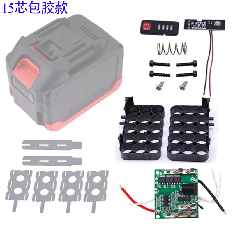 Makita Battery Case Shell with PCB Charging Board — 10/15/20 Core 18650 Li-Ion Pack for Power Tools
