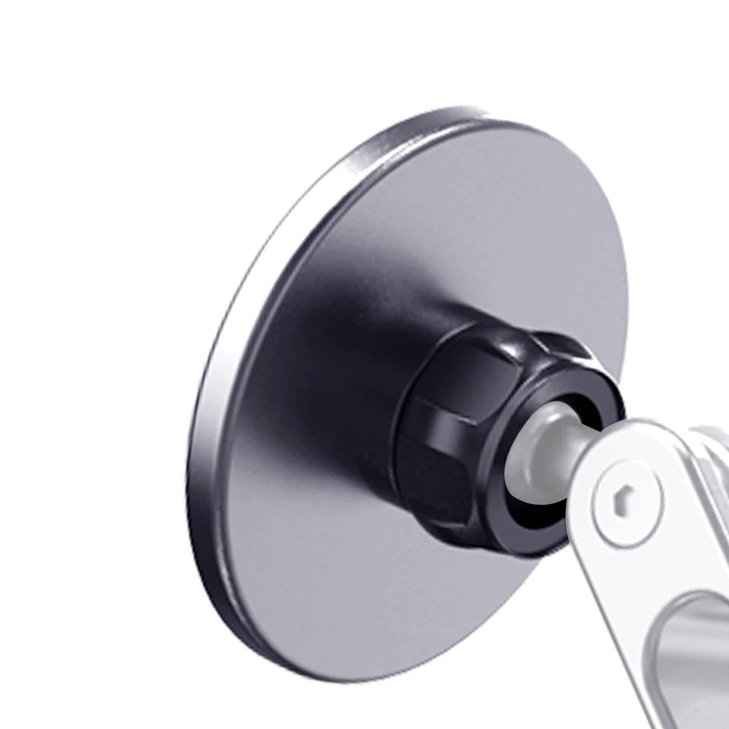 Base de montaje magnético para teléfono de aluminio MagSafe — Enchufe de rótula de 17 mm para iPhone 12–16
