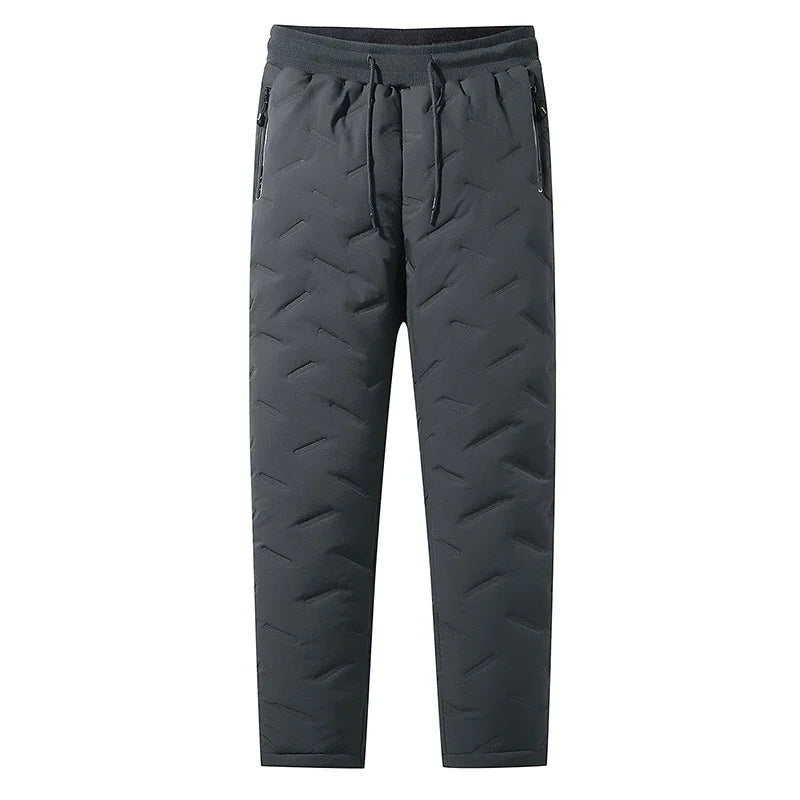 Men’s Insulated Waterproof Winter Jogger Pants — Fleece-Lined Down Cotton Warm Trousers up to 7XL