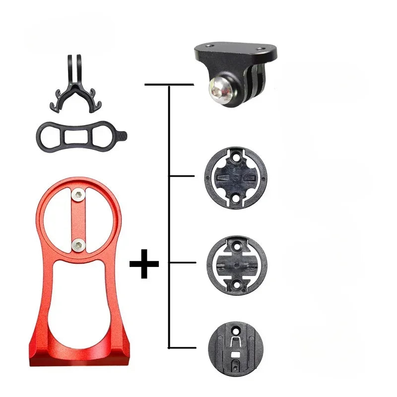 Bike Handlebar Camera & GPS Mount — Metal Cycling Bracket for Garmin, Bryton & CATEYE