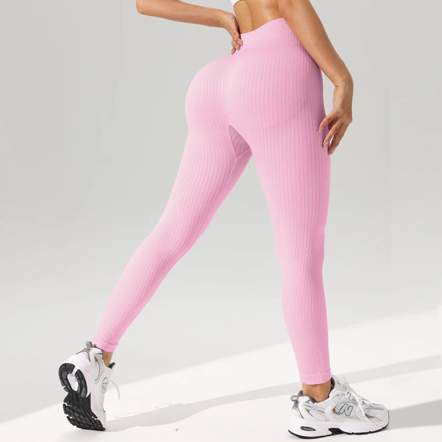 LLHOSO Women’s Seamless Yoga Leggings — High-Waist Tummy Control Butt-Lifting Gym Pants