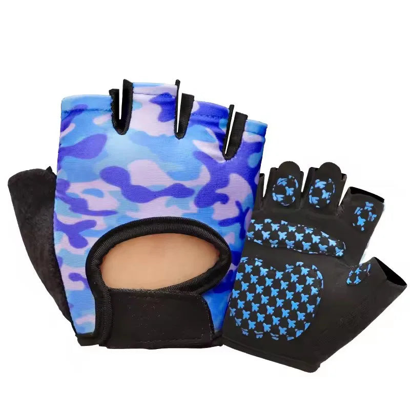 Guantes de Ciclismo sin Dedos para Niños — Guantes Transpirables Antideslizantes para Deportes al Aire Libre para Niños