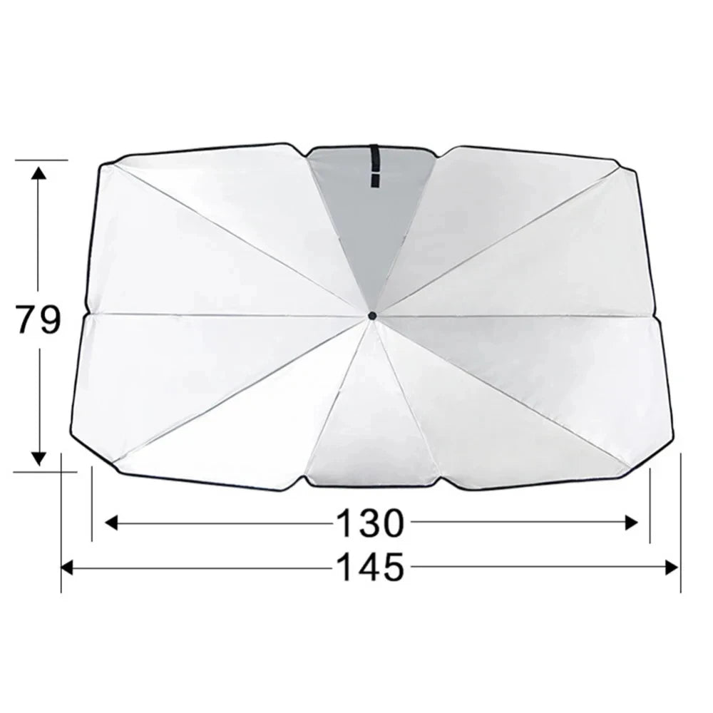 Parasol para parabrisas de coche — Plata titanio, engrosado, plegable, protección UV