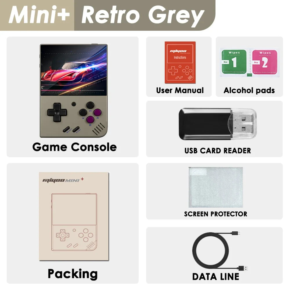 MIYOO Mini Plus Retro Handheld Game Console — 3.5" IPS, 25,000+ Games, Wi-Fi