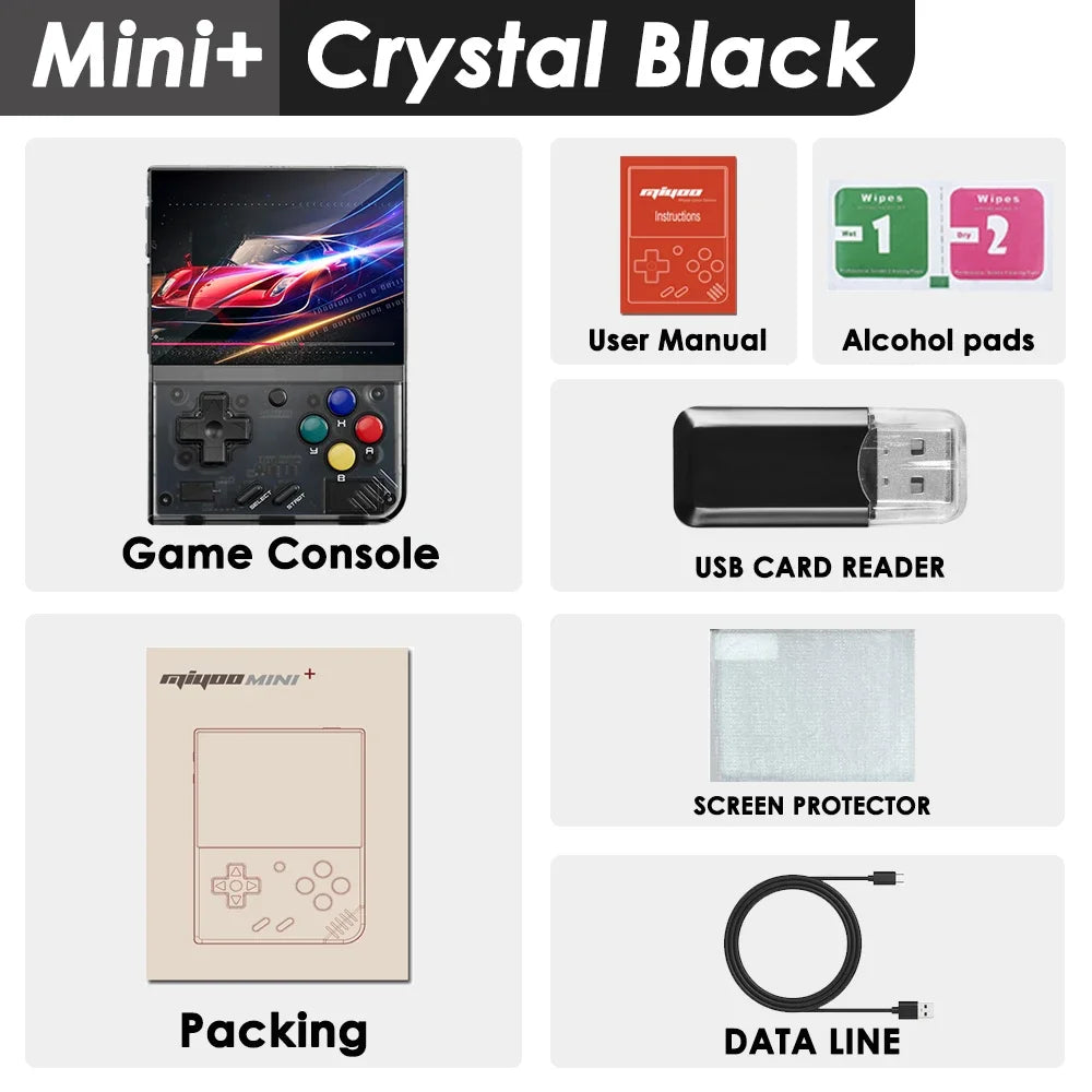 MIYOO Mini Plus Retro Handheld Game Console — 3.5" IPS, 25,000+ Games, Wi-Fi