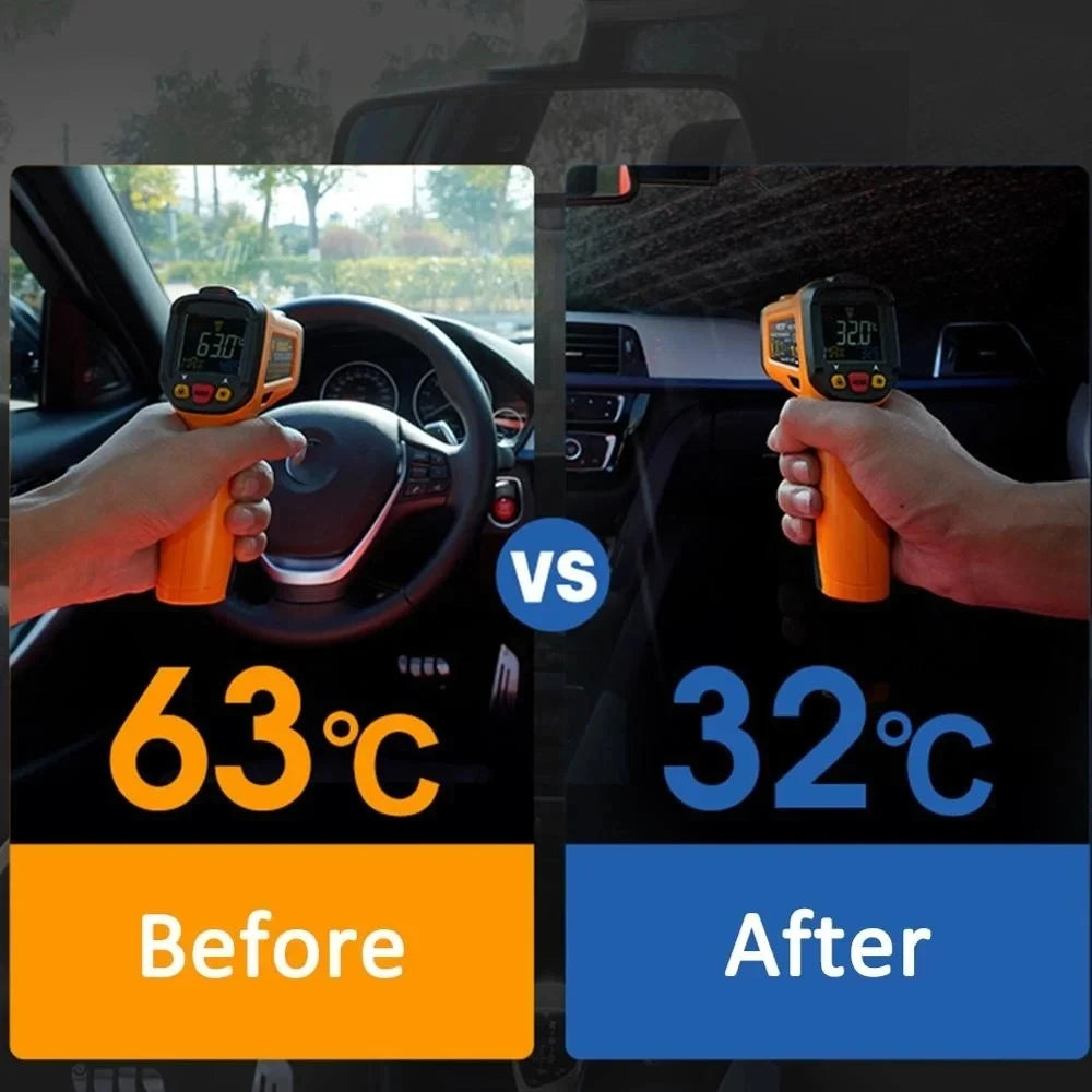 Car Windshield Sun Shade — Titanium Silver Thickened Foldable UV Protection Sunshade