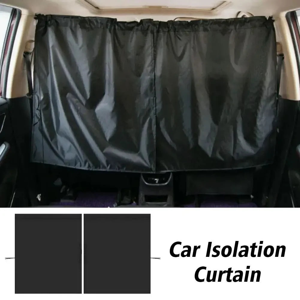 Car Privacy Partition Curtain — Rear Seat Insulation Shade for Cars, RVs & Vans