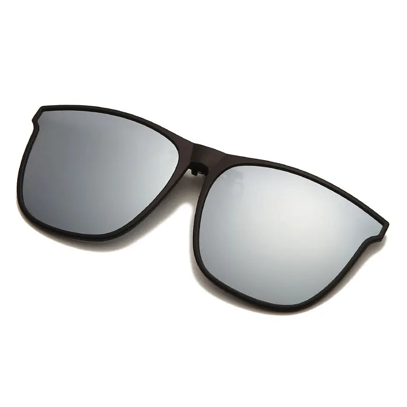 Gafas de sol polarizadas fotocromáticas de clip — Cuadradas, antideslumbrantes UV400, estilo vintage
