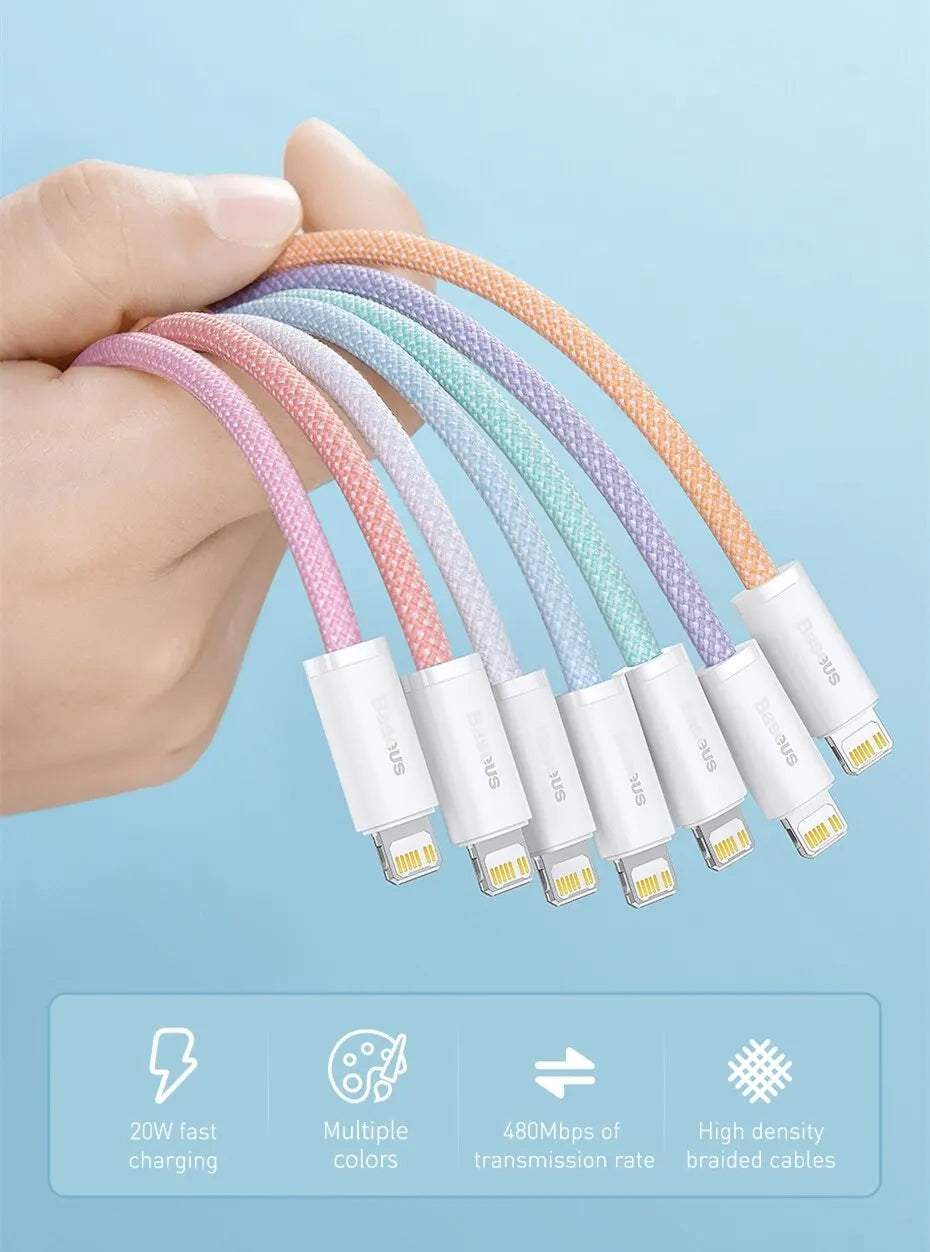 20W Fast Charging Braided USB-C to Lightning Cable — For iPhone, iPad & MacBook