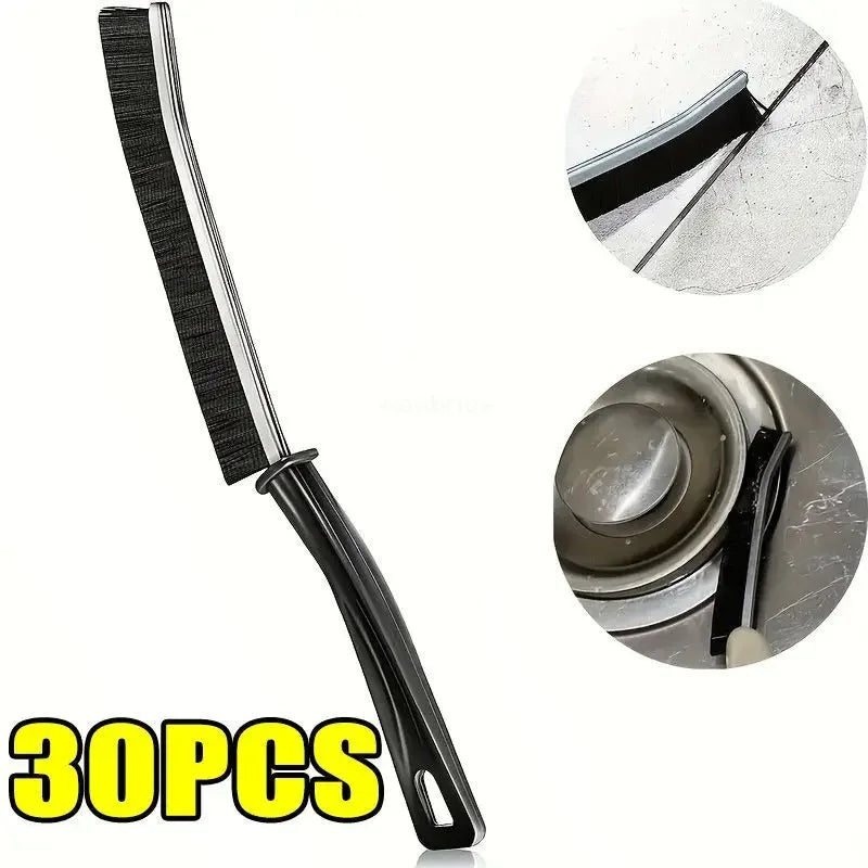 Crevice Cleaning Brush Set — Hard Bristle Gap & Grout Scrubber