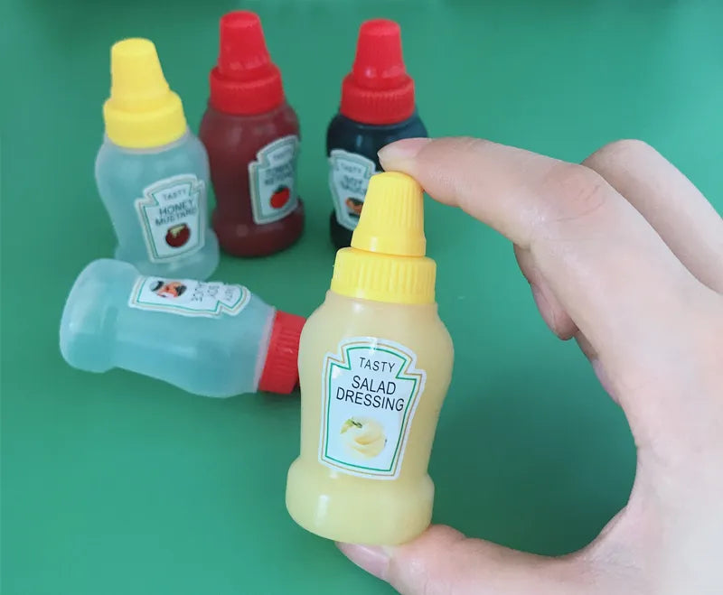 Mini Condiment Squeeze Bottles 25ml — Portable Sauce Dispensers for Lunchboxes (4 or 8pcs)