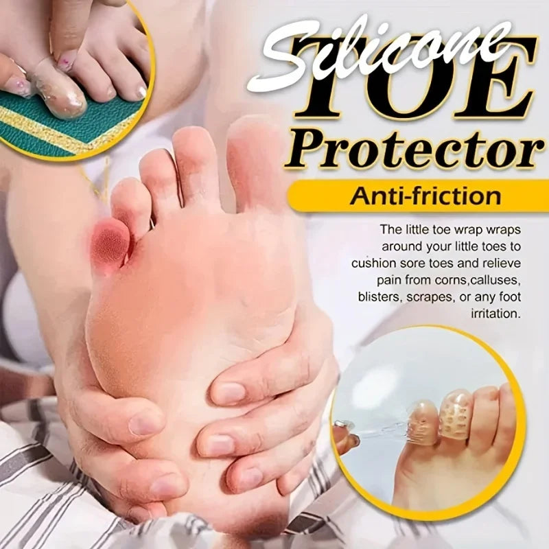 Silicone Finger & Toe Cap Protectors — Soft Sleeve Covers for Corns, Blisters & Bunion Pain Relief