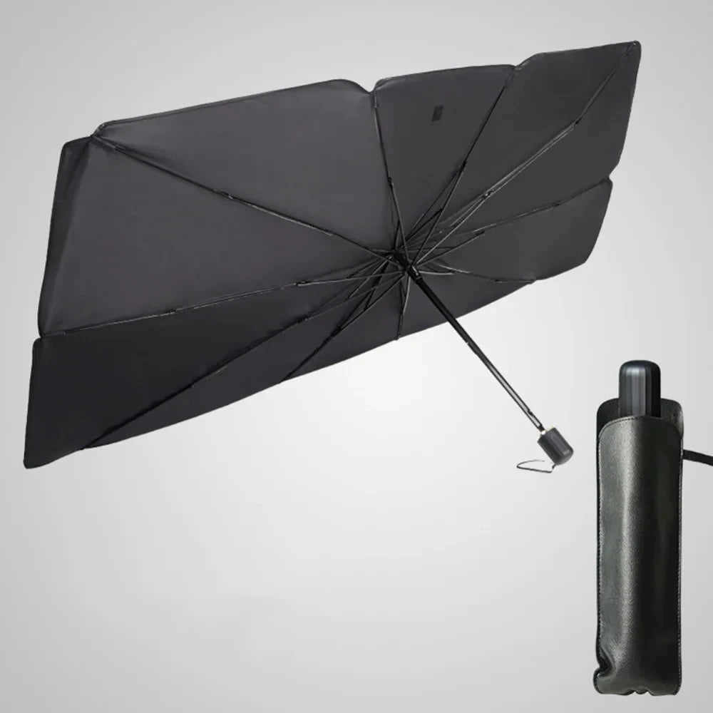 Parasol para parabrisas de coche — Plata titanio, engrosado, plegable, protección UV