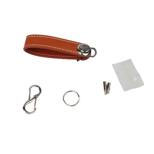 Smart Leather Key Organizer Wallet — Compact Car Key Pouch with Keychain Ring & Hooks