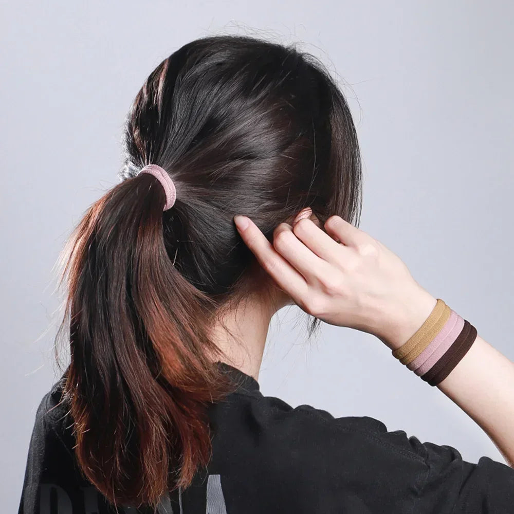 Mixed Colors Hair Ties & Scrunchies — 30/50/100-Pack Elastic Bands