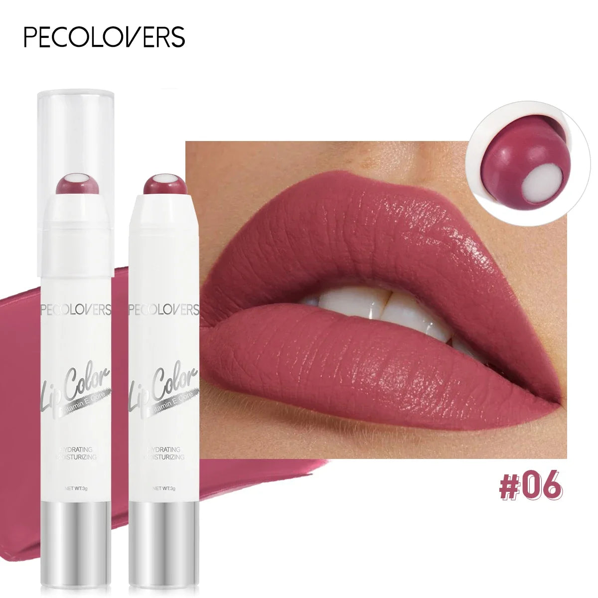 2-in-1 Nude & Matte Lipstick — Waterproof, Long-Lasting, 6 Colors