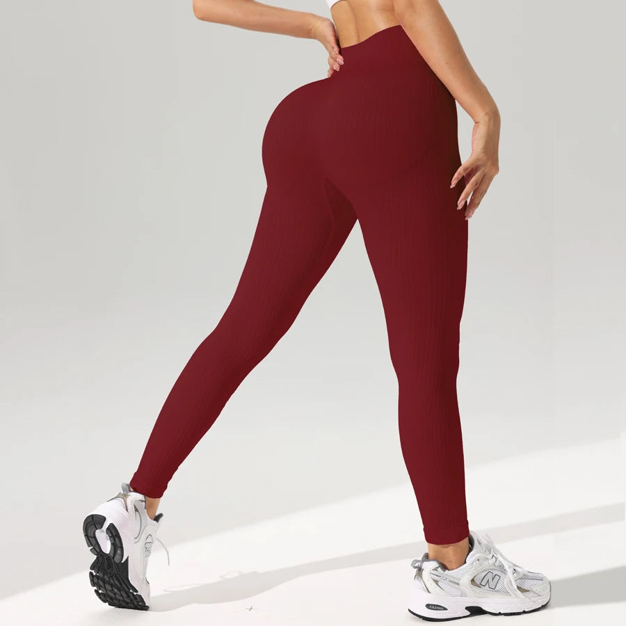 LLHOSO Women’s Seamless Yoga Leggings — High-Waist Tummy Control Butt-Lifting Gym Pants