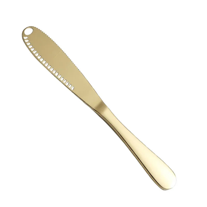 3-in-1 Stainless Steel Butter & Cheese Knife — Spreader, Cutter & Scraper Kitchen Tool