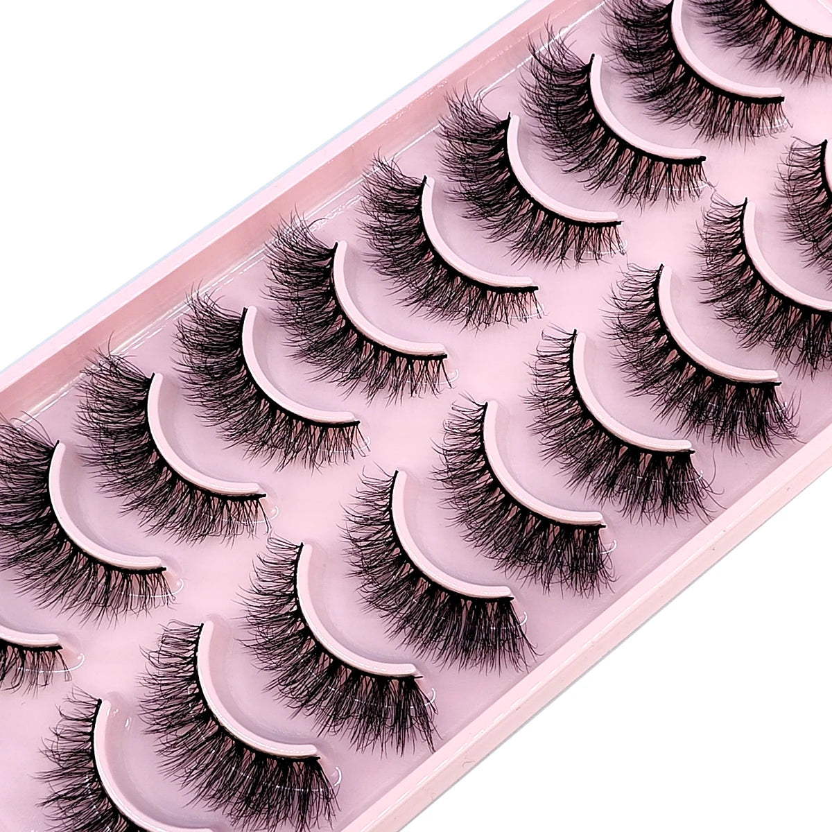 Faux Mink False Lashes — 10 Pairs Natural & Wispy Handcrafted Eyelashes