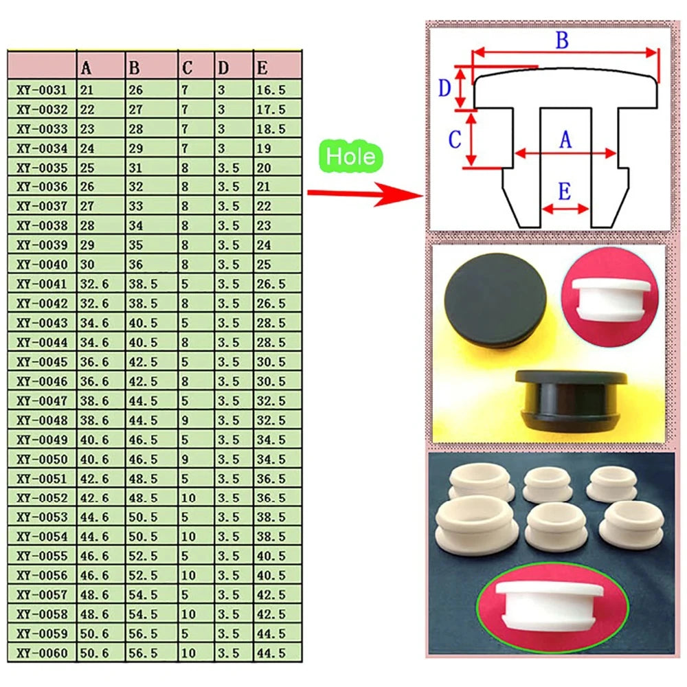 Silicone Rubber T-Type Blanking End Caps — Conical Snap-On Tube Plugs 2.5–50.6mm (1–10pcs)