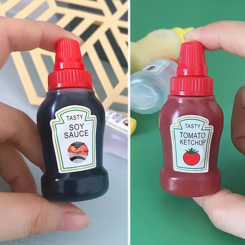 Mini Condiment Squeeze Bottles 25ml — Portable Sauce Dispensers for Lunchboxes (4 or 8pcs)