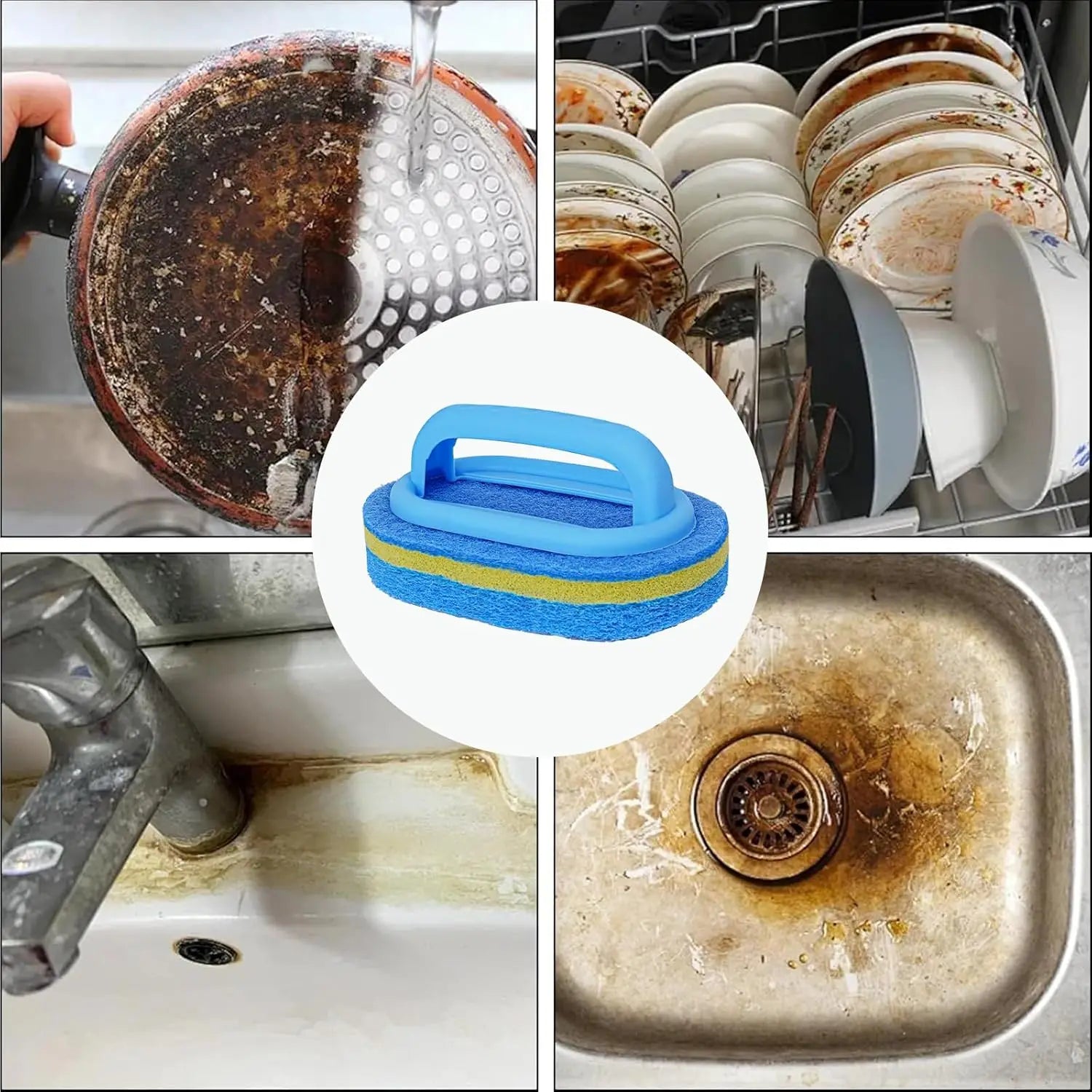 Magic Nano Cleaning Sponge Eraser — Multi-Surface High-Density Cleaner for Kitchen & Bathroom