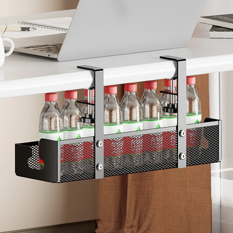 Under-Desk Cable Organizer Tray — No-Drill, Clamp-On