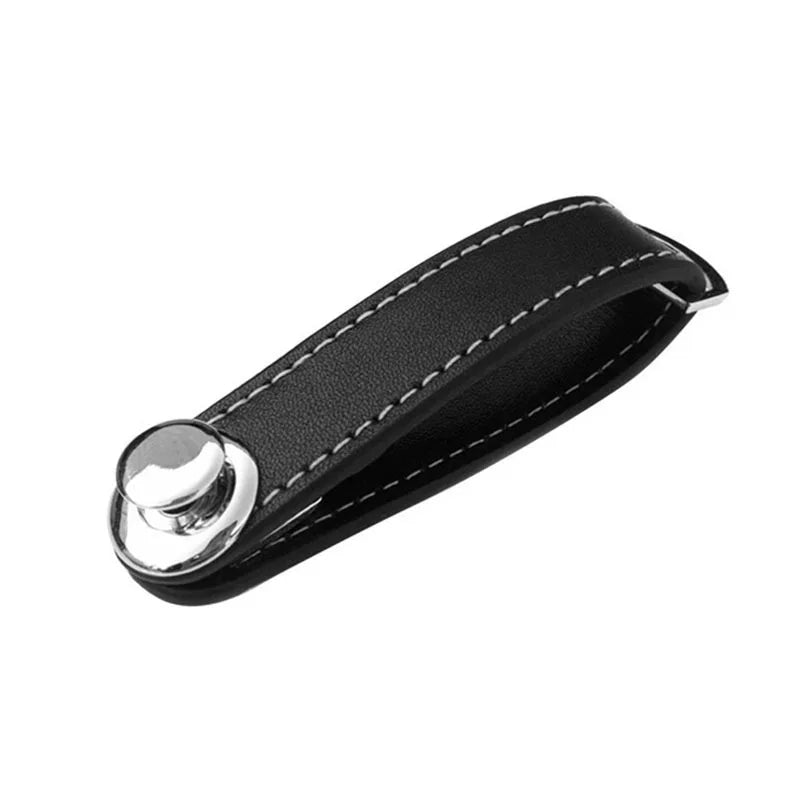 Smart Leather Key Organizer Wallet — Compact Car Key Pouch with Keychain Ring & Hooks