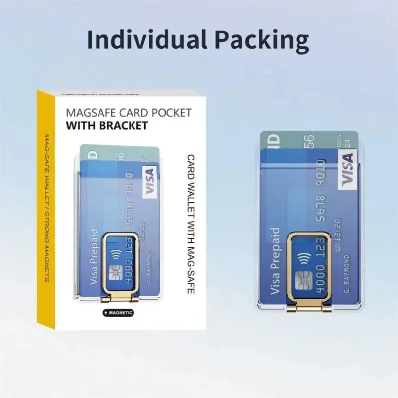 MagSafe 2-in-1 Magnetic Phone Card Holder Case — Clear Wallet Cover for iPhone & Samsung