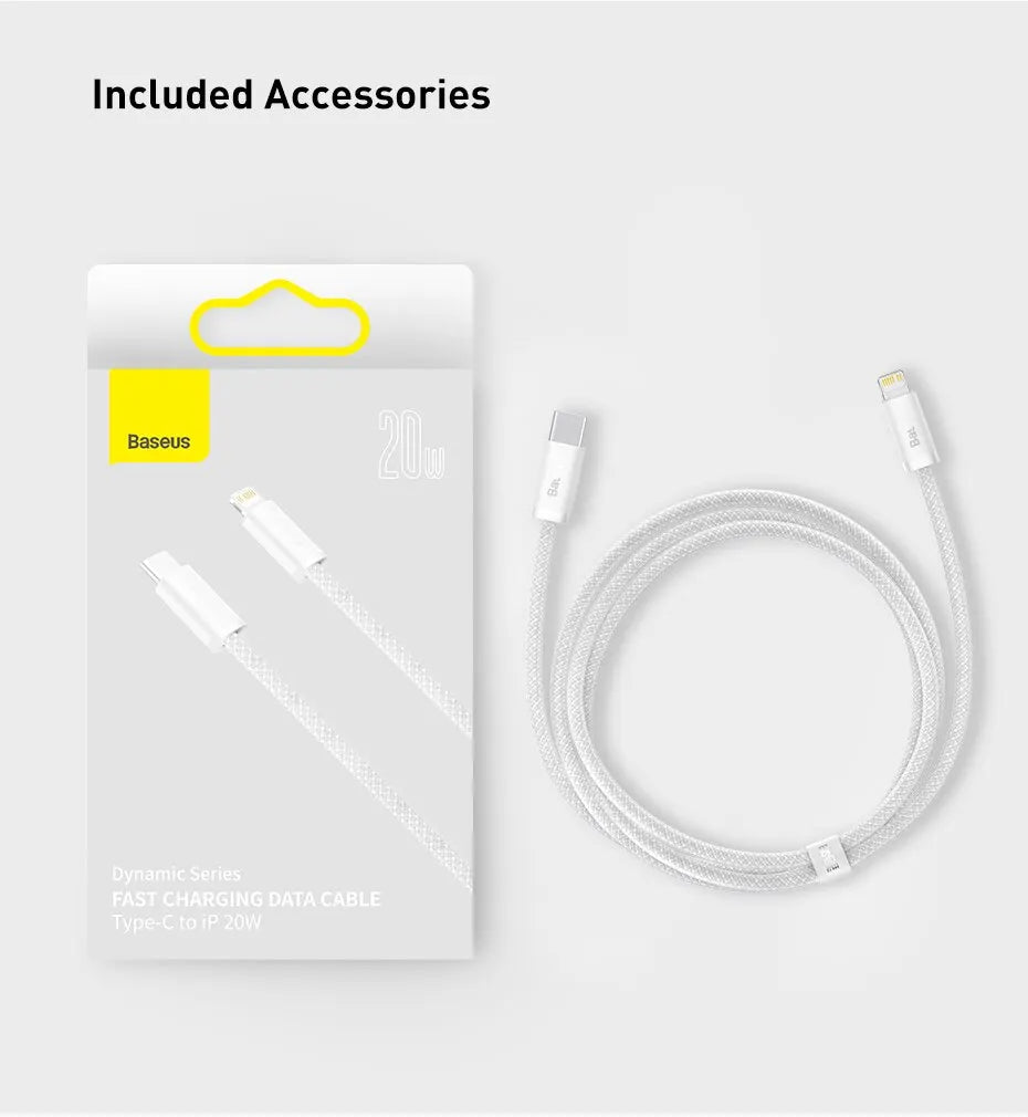 20W Fast Charging Braided USB-C to Lightning Cable — For iPhone, iPad & MacBook